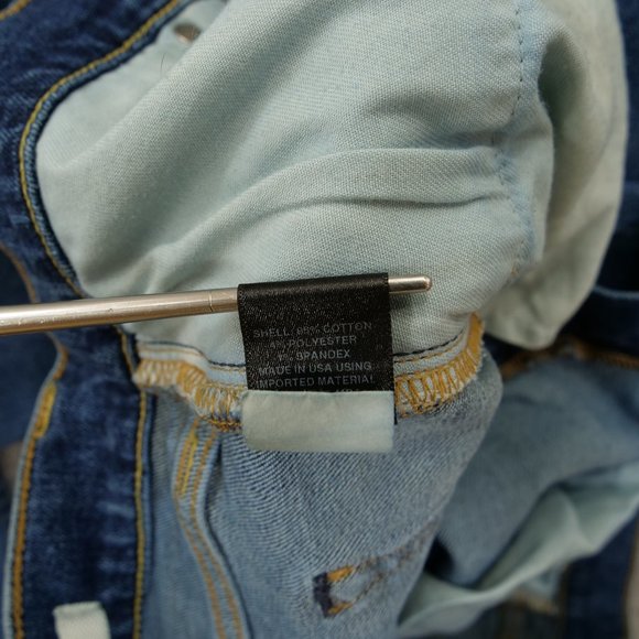 Flint and Tinder Jeans Mens 33 Blue Slim Tapered Mid Rise Medium Zip Fly - Picture 8 of 16